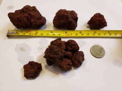 Red Lava Rocks (hand picked and rinsed)